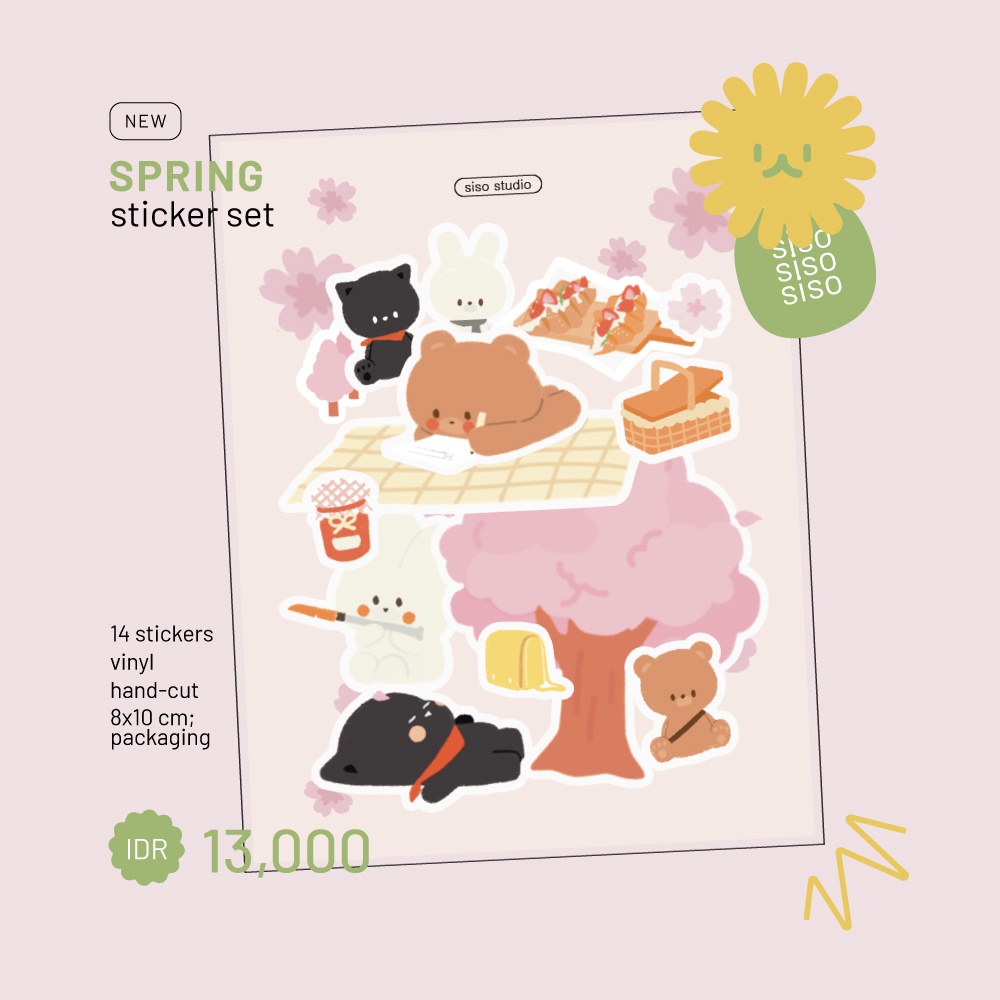 

'SPRING' sticker set | Siso Studio