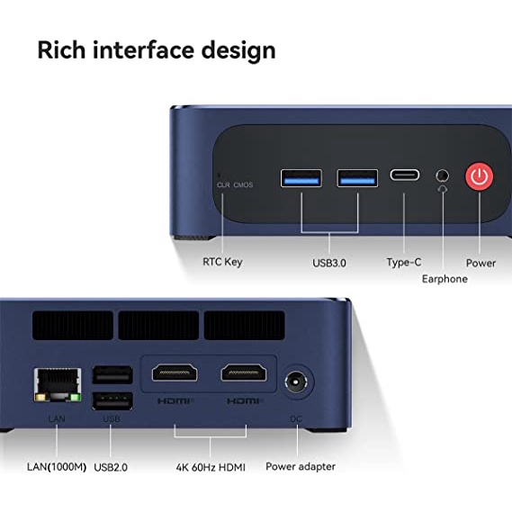 Mini Pc Beelink Sei12 i5-1235U 10 Core intel Gen12 16/500GB SSD NVMe Windows 11 Pro