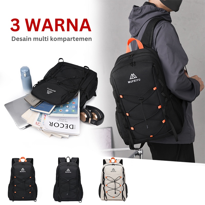 Highland Tas Punggung Pria Wanita Unisex Tas Ransel Fashion Korea Multifungsi TR309