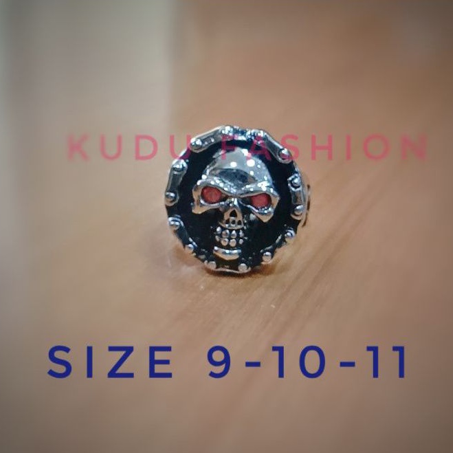 Cincin Titanium Tengkorak Pria Metal