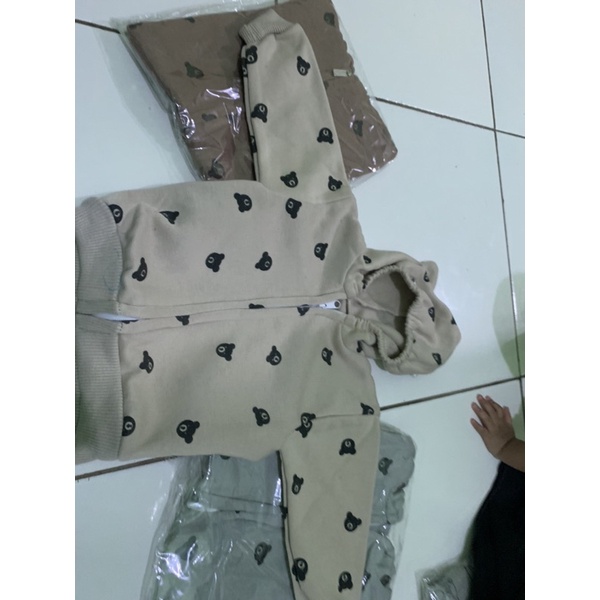 jaket anak motif panda jaket seleting anak hoodie anak