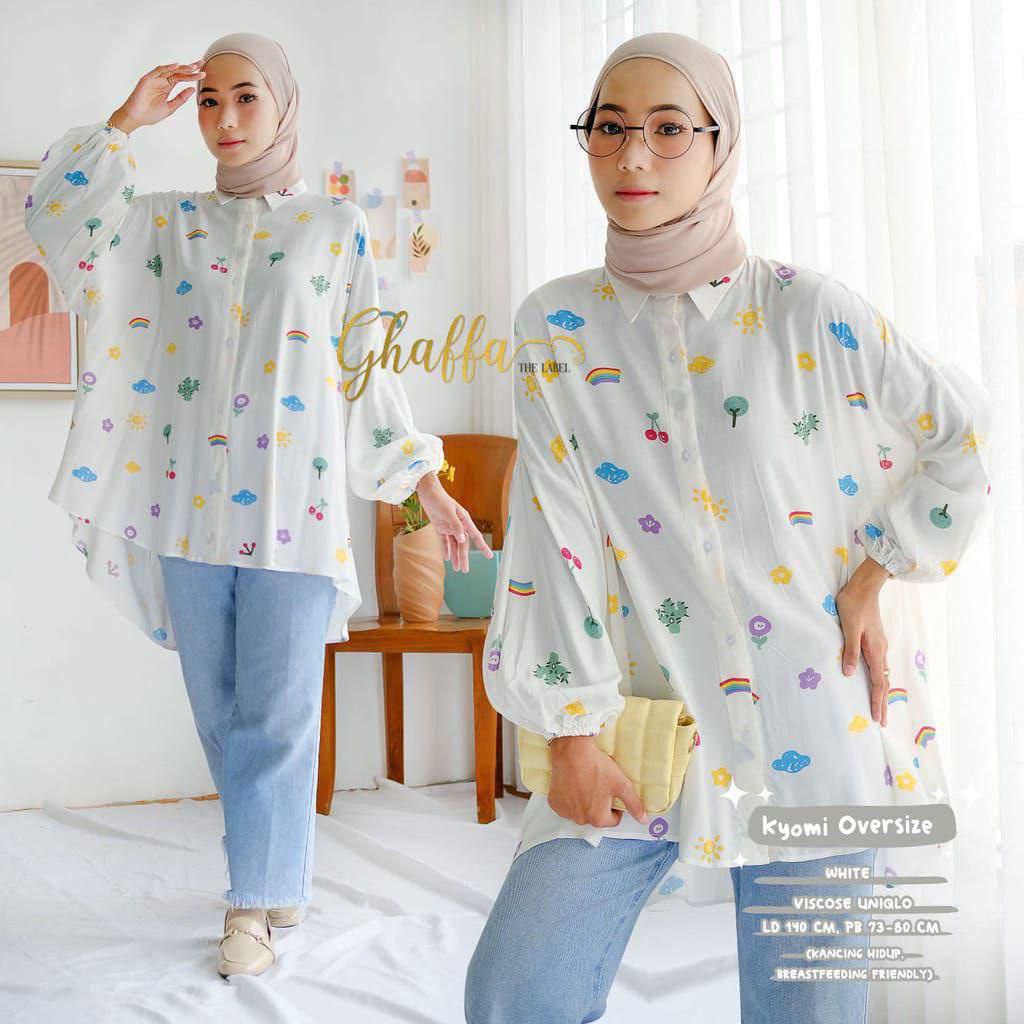 Kemeja wanita oversize bahan rayon viscose best quality - Maite oversize