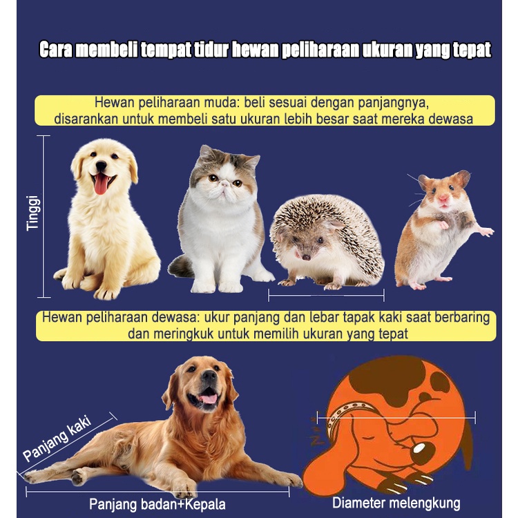 【Cat7】Tempat Tidur Kucing Anjing Pet Bed Sarang Kucing Penggunaan Ganda Drawstring Sarang Hewan Peliharaan Kasur/Rumah Kucing