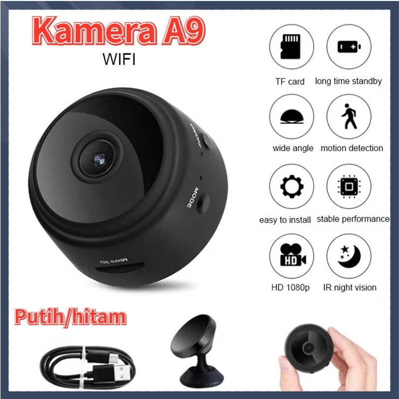 【COD】Mini Kamera A9 Nirkabel 1080P HD WIFI Smart CCTV Wireless Camera Micro Voice Recorder Video Surveillance IP Camera