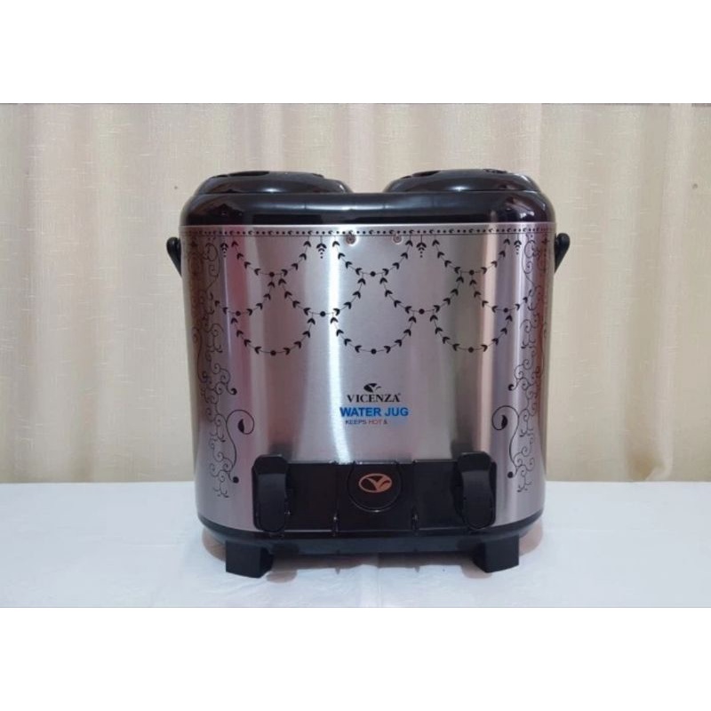 Water Jug Tank Stainless 12 Liter Drink Jar Dispenser Air Stenlis Twin Cooler