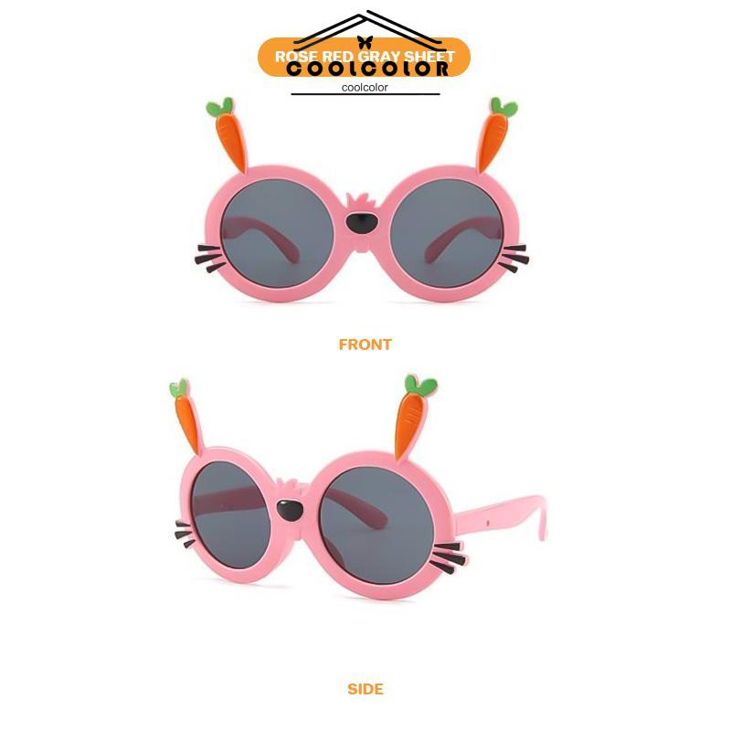 COD❤️Kacamata Hitam Kartun Telinga Kelinci Lucu Warna-Warni Sunglasses Untuk Anak- cl