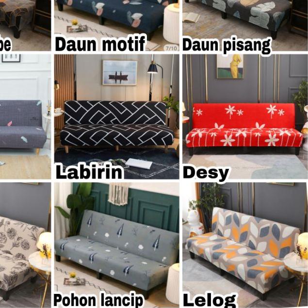 ❂ Cover sofa bed INFORMA elastic-Sarung PENUTUP sofa bed STRECTH motif ❁