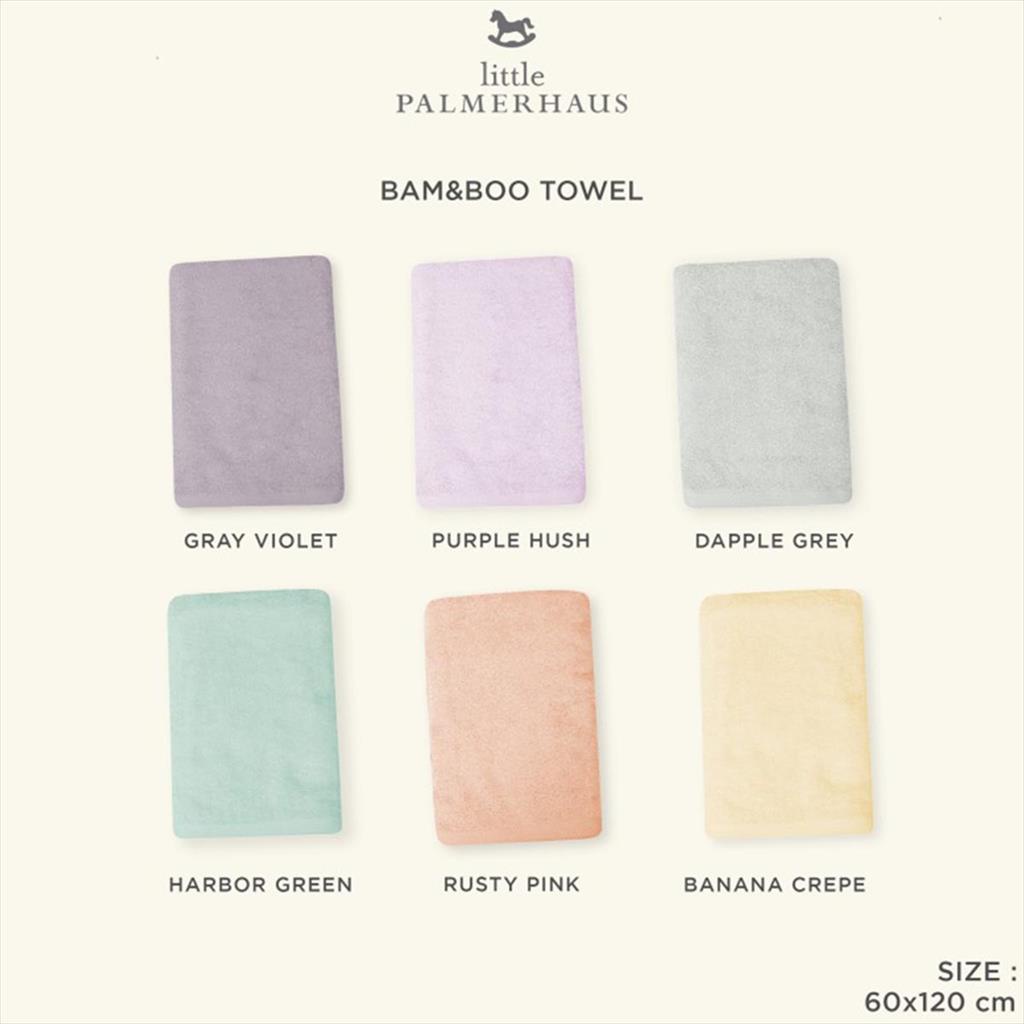 Little Palmerhaus Bamboo Towel Gray Violet Handuk Bayi