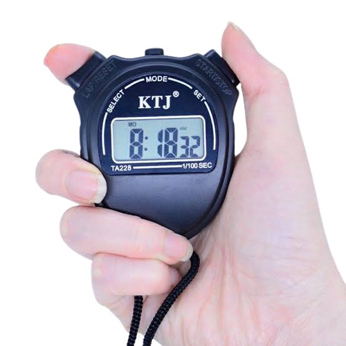Stopwatch KTJ Sport Watch TA228 Stop Watch Genggam Digital