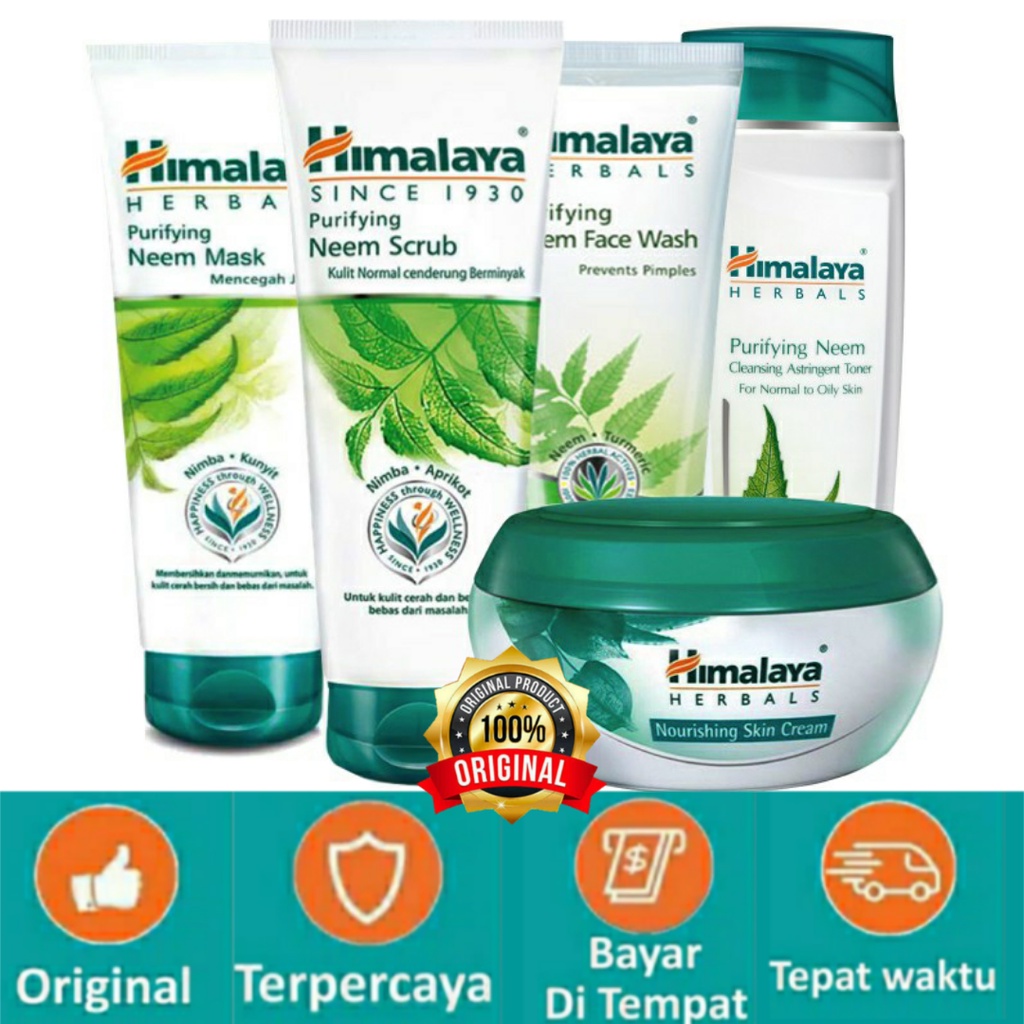 Qeila - Himalaya All Series | Neem Face Wash | Neem Face Wash Foaming | Clear Complex | Gentle Exfo | Neem Scrub | Neem Mask | Refreshing &amp; Clarifying Toner