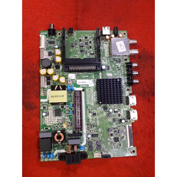 Mb tv Coocaa 32E2100T soket panel 60pin mainboard mesin tv led Coocaa