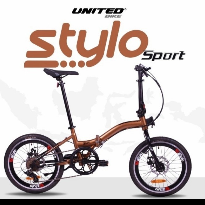Sepeda Lipat 16 Inch United Stylo #Original