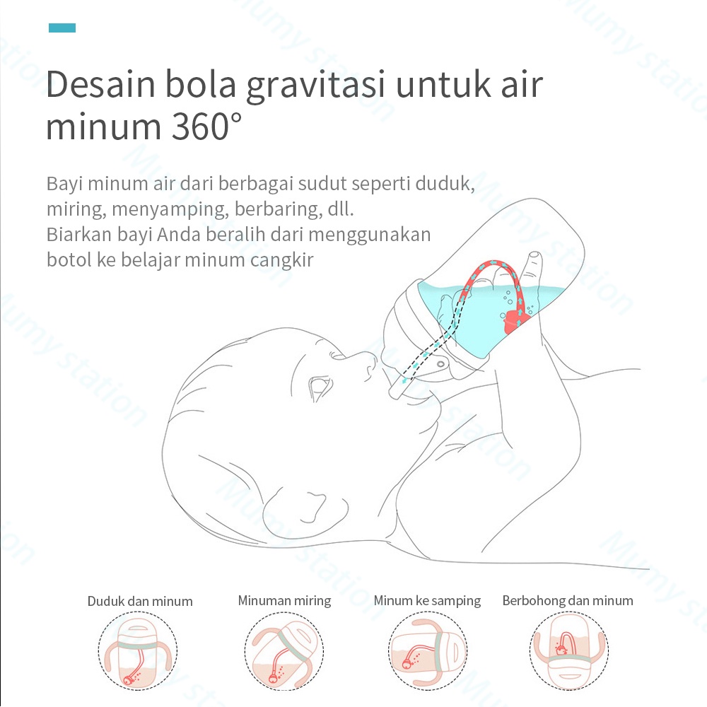 Mumystation Botol Minum Bayi Gelas Anak Balita Training Cup Baby Karakter Lucu 250Ml