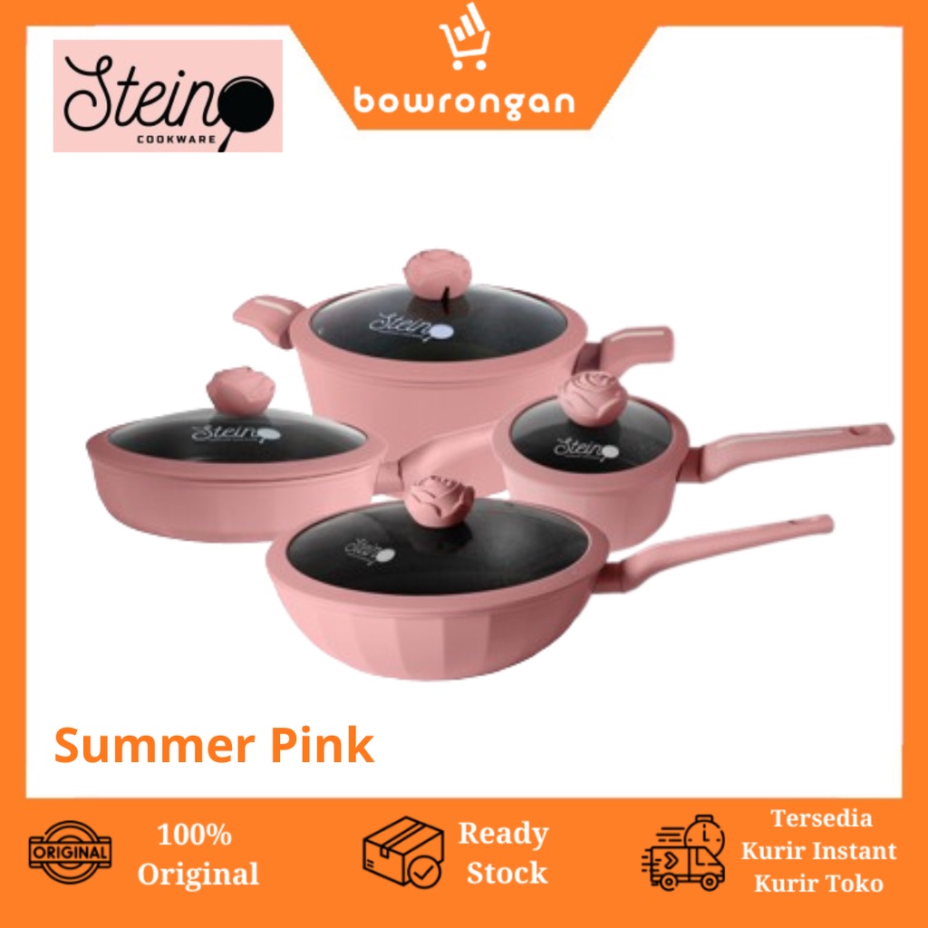 STEIN Glamour Rose Set 4 in 1 Panci Set Anti-Lengket Granite German