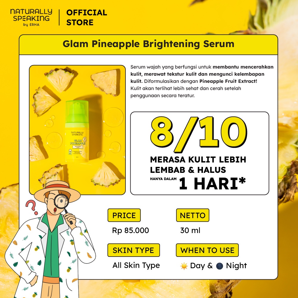 Naturally Speaking Glam Pineapple Brightening Serum - Serum Pencerah