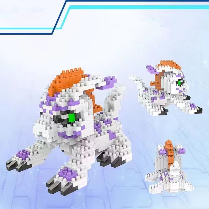 [Small Particles Assembly] Kompatibel Dengan Lego Partikel Mikro Berlian Anak Laki-Laki Perempuan Blok Bangunan Mainan Edukasi Digimon Yagumon Gabumon