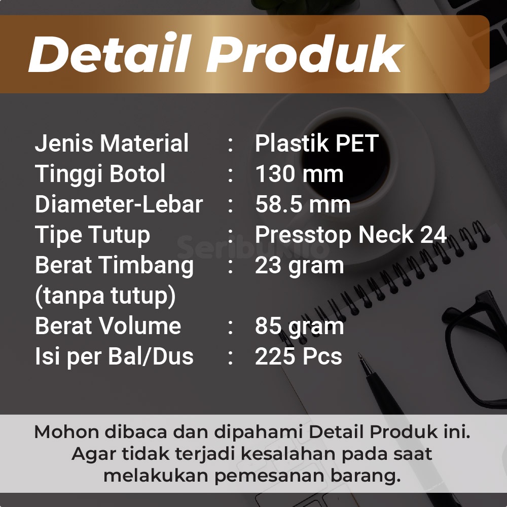 Botol Presstop SBR 250 ml/ Botol PET 250 ml Presstop/ Disctop Silver - Soft Gold - Dark Gold