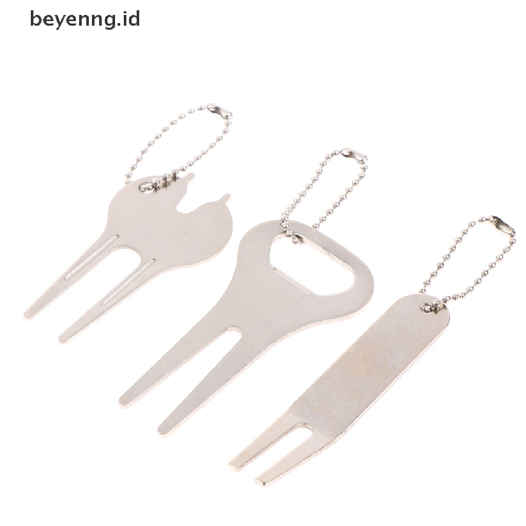 Beyen Zinc Alloy Golf Fork Line Divot Repairing Curved Fork Tool Green Repair Tool ID