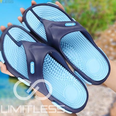 ♣ Sendal Jepit Pria Terbaru Sendal Cowok Terapi Ringan Anti Slip Sandal Pria Jepit Santai Polos Kare
