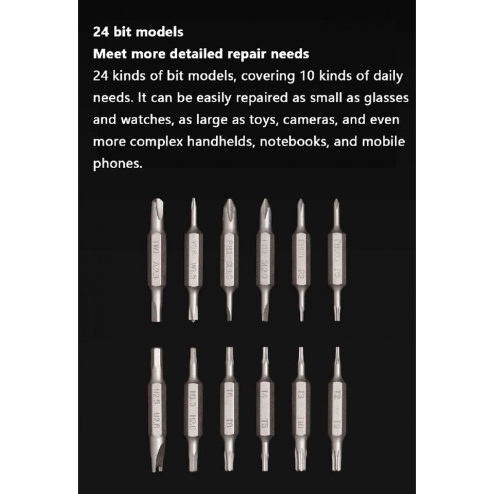 #OKT21-53 HOTO 24 in 1 Fine Repair Screwdriver - Set Obeng 24 in 1 - QWLSD004