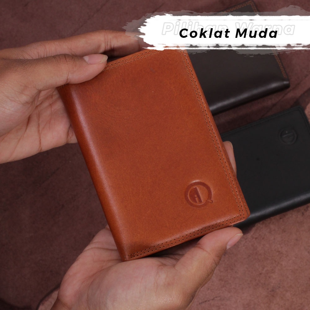 Dompet Kulit Kulit Asli Keren Dompet Kartu Lipat Kulit Sapi Asli D003Q