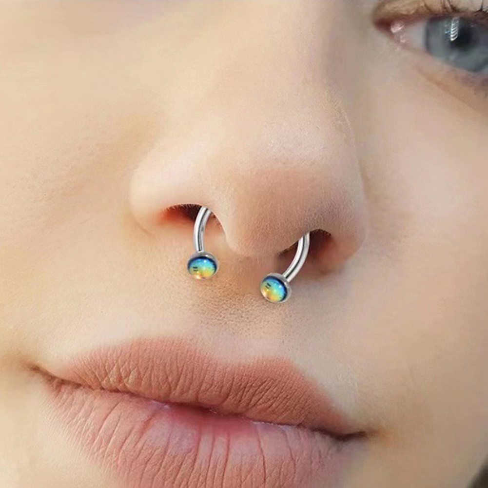 Stainless Steel Wanita Tubuh Tindik Bibir Labret Perhiasan Hoops Tindik Hidung Kecil Cincin Anting