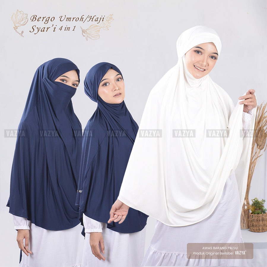 HIJAB BERGO CADAR UMROH / HAJI SYAR'I 4IN1