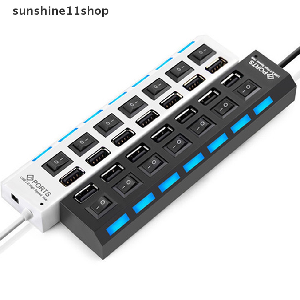 Sho 7port USB HUB 2.0 Adapter Expander Multi USB Splitter Multiple Extender Switch N