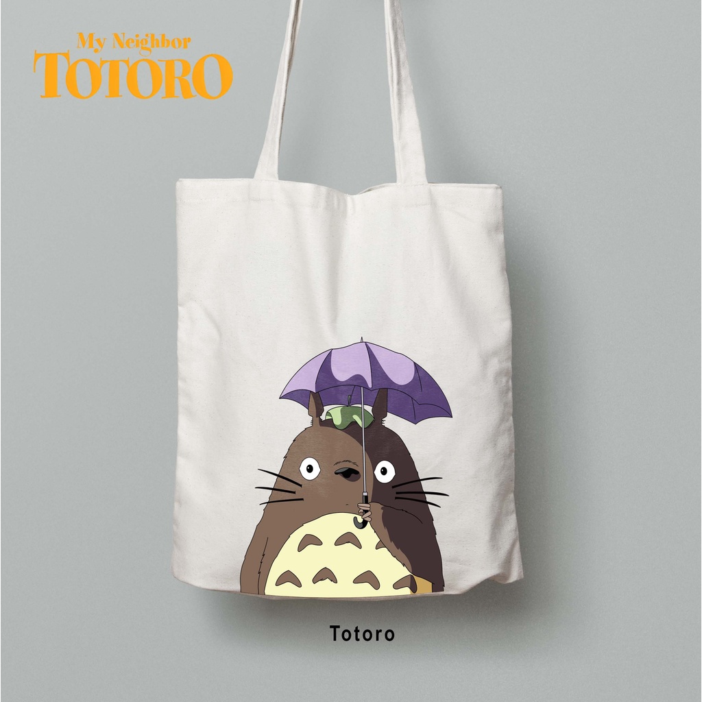 Totebag Anime Totoro Studio Ghibli Series Tote bag premium Totebag zipper totebag velcro