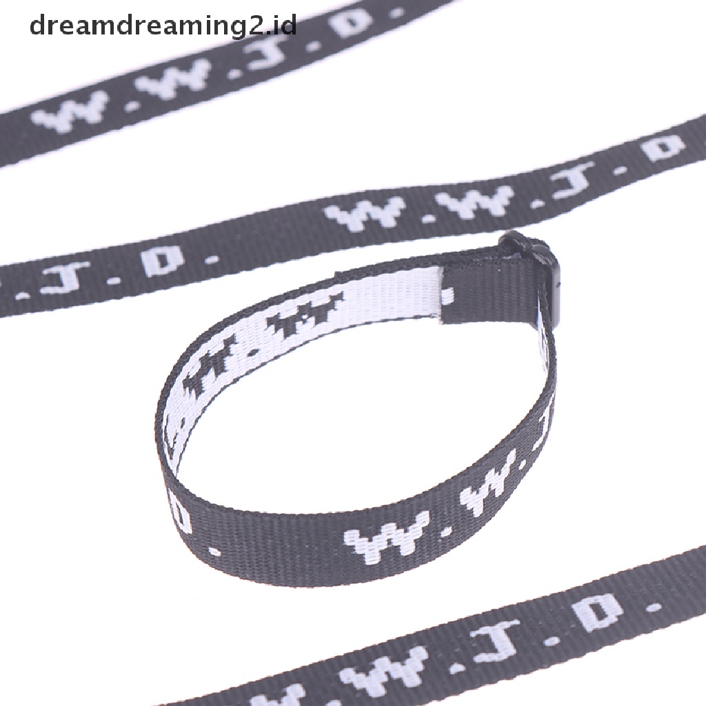 (dream) 4pcs Gelang WWJD Gelang Religi Gelang Alkitab What Would Jesus Do.