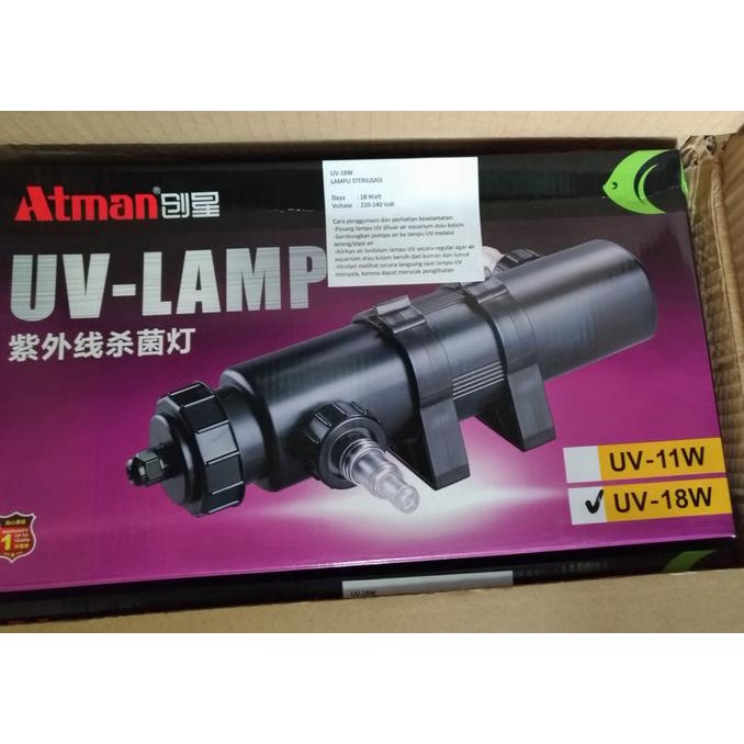 Aquarium Kolam Lampu Uv Atman Uv 18Watt