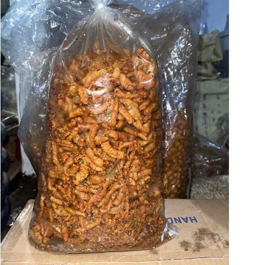 

☼ 1KG KERIPIK USUS AYAM PEDAS DAUN JERUK CRISPY RENYAH ✳