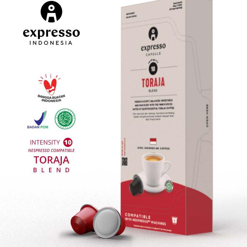 

♣ Expresso Indonesia - Reguler Capsule - Nespresso Compatible - Toraja Blend ♗