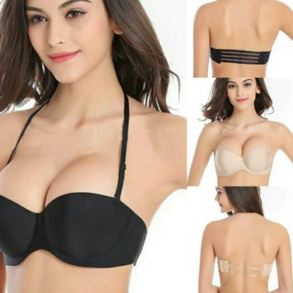➹ Kinarastorez - Bra busa Push Up seamless invisible strapless bh pesta tali transparan ♦