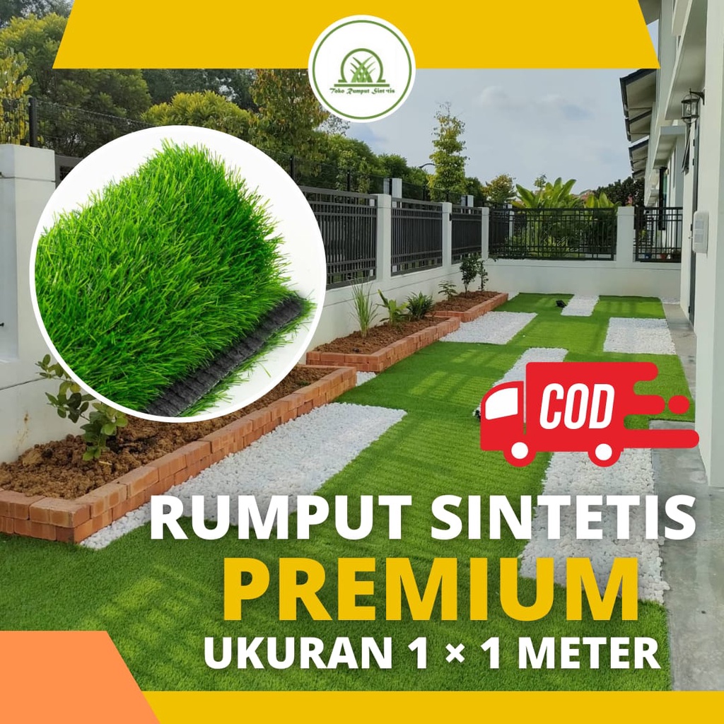 Rumput Sintetis Swiss Meteran Rumput Sintetis Murah 1 meter  100x100 cm Rumput Sintetis Murah 30mm D