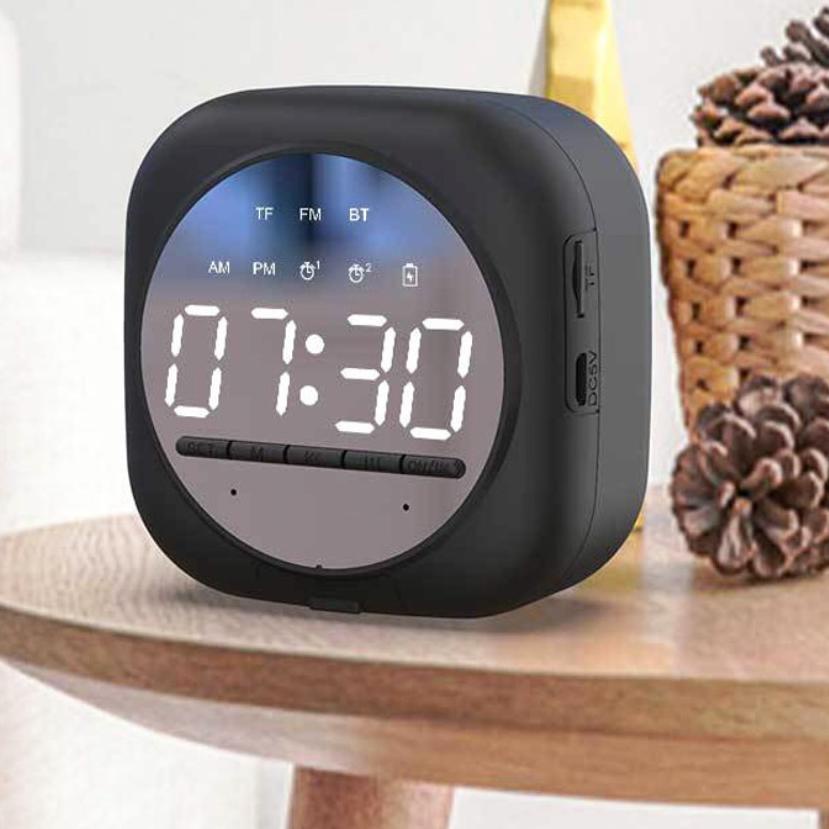 ❃ Speaker Jam Bluetooth Mini Versi 5.0 + Alarm dan Radio Q12 ❉