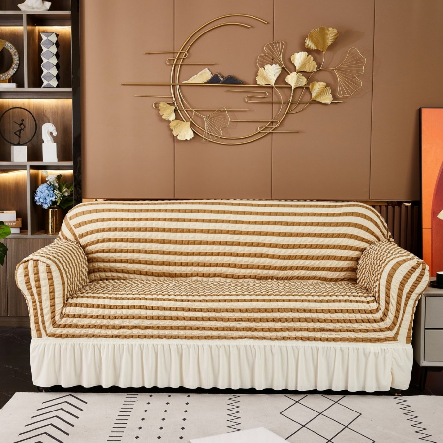 Sofa Cover With Stripe Stretch /Sarung Alas Penutup Sofa Renda Elastis