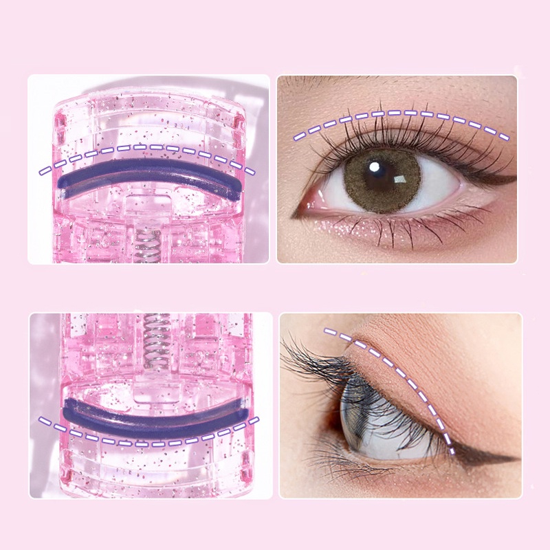 Penjepit Bulu Mata Mini Pink Portable/Plastic Eyelashes Curlers Lashes Curling Alat Makeup Mata