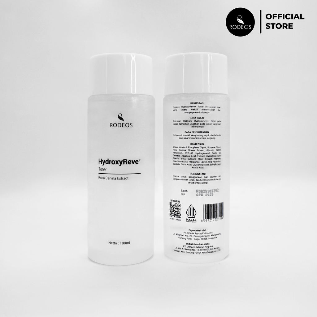 Rodeos HydroxyReve Toner 100ml - Skin Barrier Repair Toner Efektif Melembabkan kulit - For All Skin Type