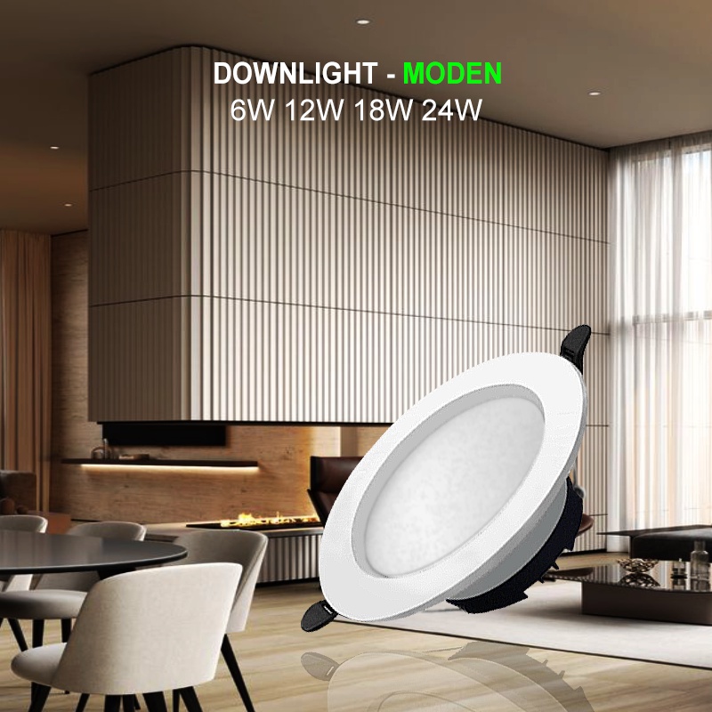 WHM 12W LAMPU DOWNLIGHT LED PLAFON ASLI FULL TERANG/PUTIH/WARM WHITE/PUTIH+KUNING+WW/BIRU+KUNING+UNGU