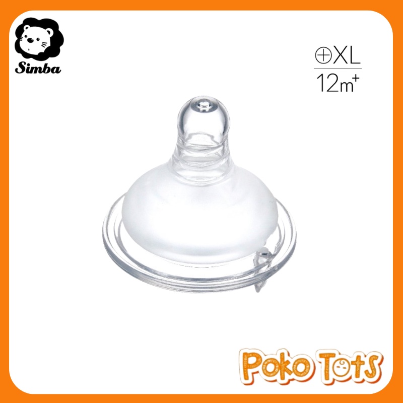 Simba Allonge Silky Soft Teat Wide Neck Size M, L dan XL Isi 2pcs Dot Bayi Wideneck Nipple Simba WHS