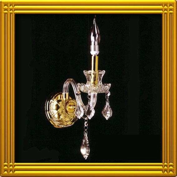 Lampu hias dinding TANGKAI LILIN KACA KRISTAL ASLI CRYSTAL CANDLE premium minimalis elegan light liv