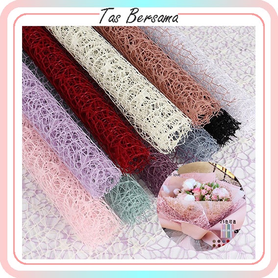 

Flower Mesh Korean Jaring Besar / Polynet / Outer Flower Wrapping / Bungkus Bunga / Buket Bunga ROLL10