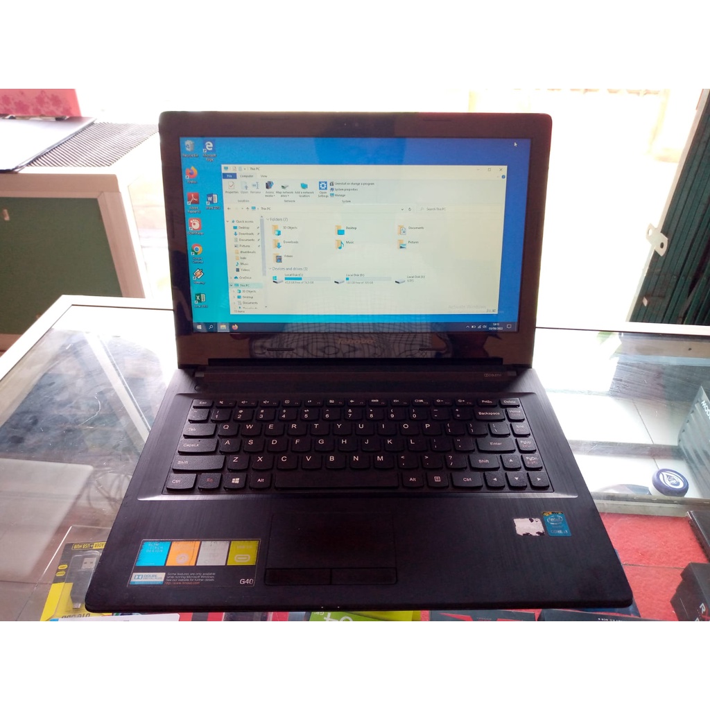 Laptop Lenovo G40-70 Ram 2gb HDD 500gb core i3 Siap pakai