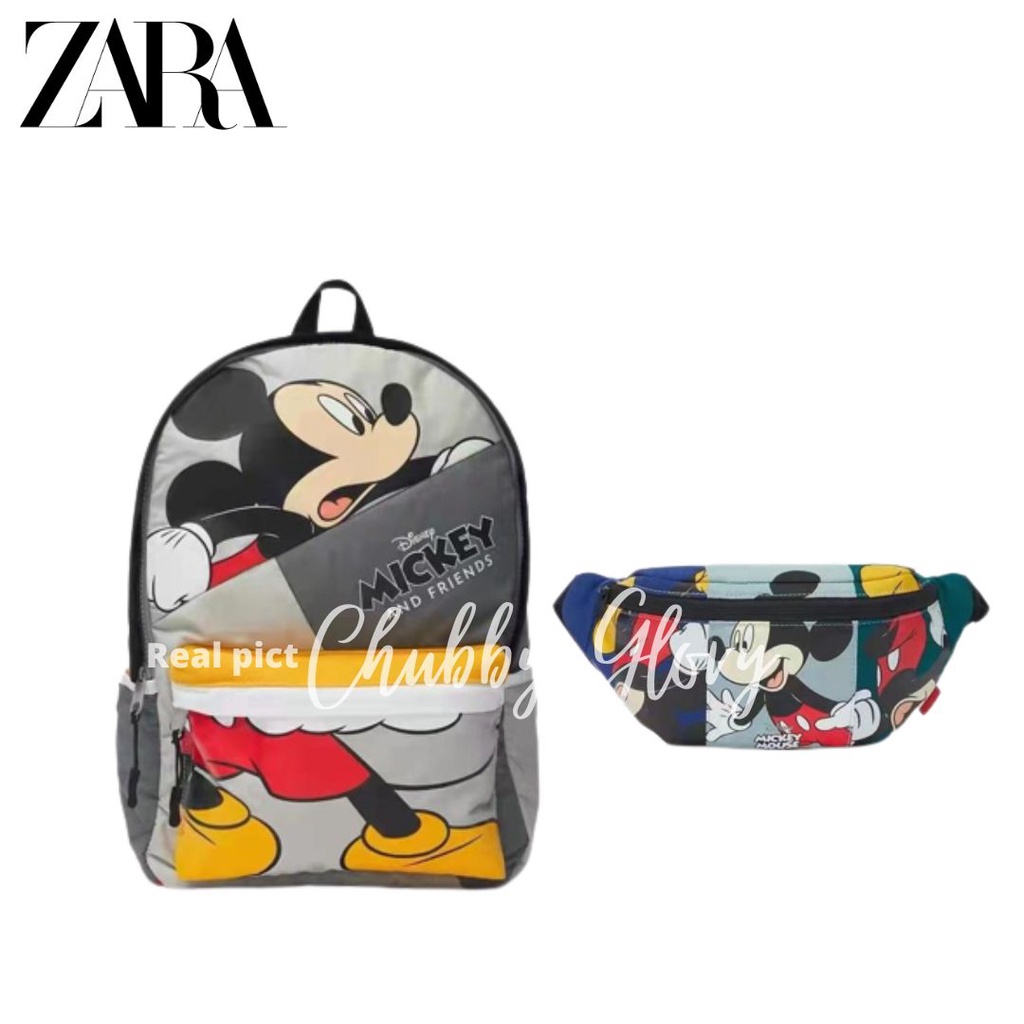 ZARA BA2113 Tas Ransel Anak TK Paud Tas Pinggang Anak Branded Tas Anak Import Tas Ransel Anak Import Karakter Kartun