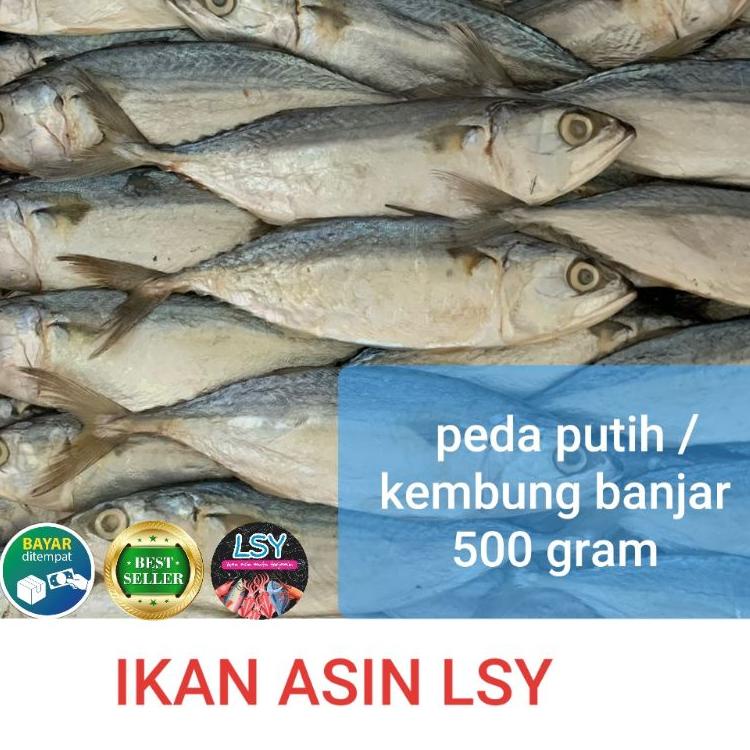 

TERMURAH ikan asin peda putih super/kembung banjar 500gr