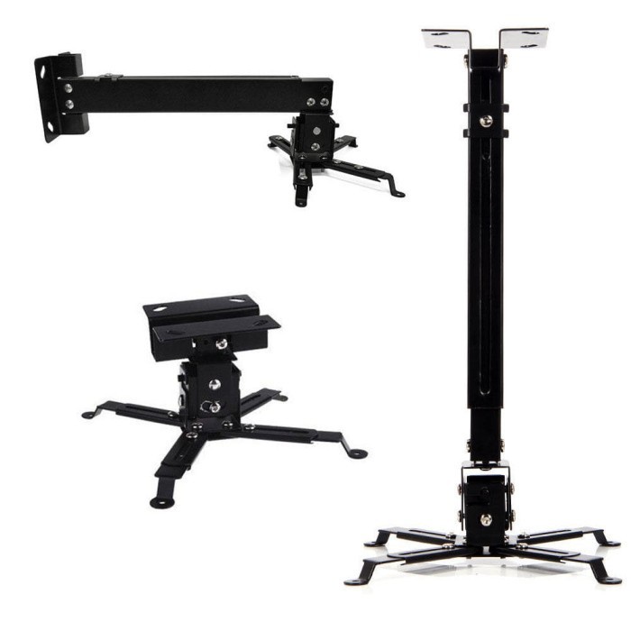 

[[JNT COD]] Braket Bracket Hanger Proyektor Projector Universal 40x60cm - Black - Hitam