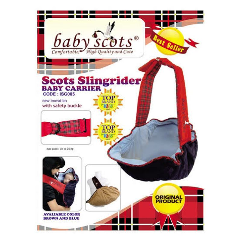 ma ISG005 BABY SCOTS GENDONGAN SAMPING SLING RIDER