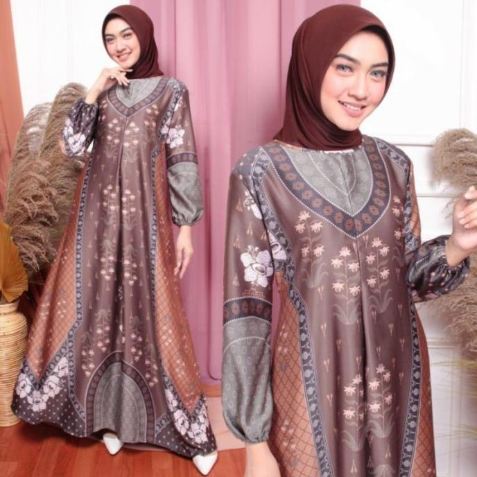 (READY JUMBO LD 120 )Gamis Pesta Mewah /Gamis Jumbo/Gamis Semi Sutra