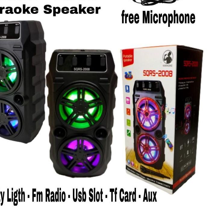 ✻ speaker bluetooth + mic karaoke SQ 2008 speaker bluetooth ➮
